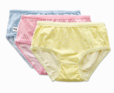 Детско бельо за момичета - жълто, розово, синьо - различни комплекти в 3 броя 