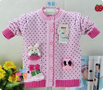 Детска плетена жилетка за момичета от 0 до 4 години