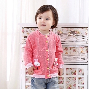 Детска плетена жилетка за момичета от 0 до 4 години