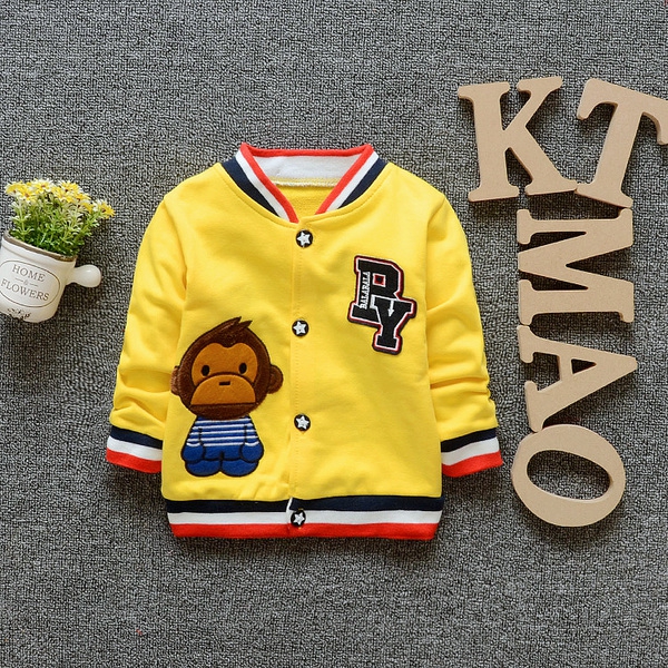 Детски суичер с копчета и маймунка