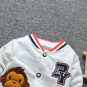 Baby πουλόβερ με κουμπιά και μαϊμού