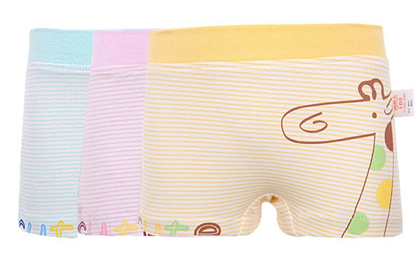 Детски бельо за момичета - комплекти в 3 броя - жълт, син, розов и други цветови модели