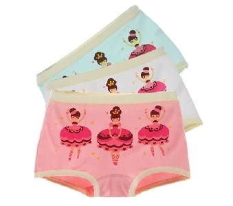 Комплект от 3 броя боксерки за момичета - розови, сини, червени с анимации - лисица, мече и други топ модели 