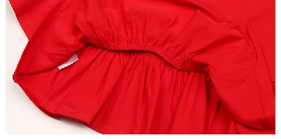Детска тениска за момичета червен цвят