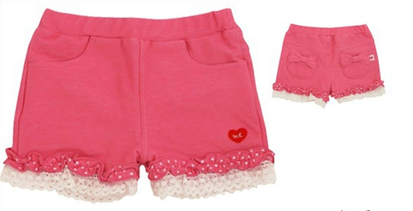 Детски розови къси панталони за момичета