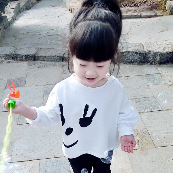 Бели детски пролетни блузи за момичета 