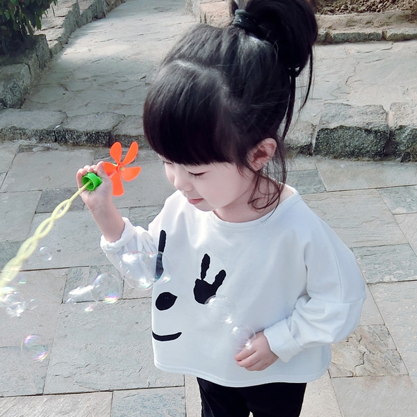 Бели детски пролетни блузи за момичета 