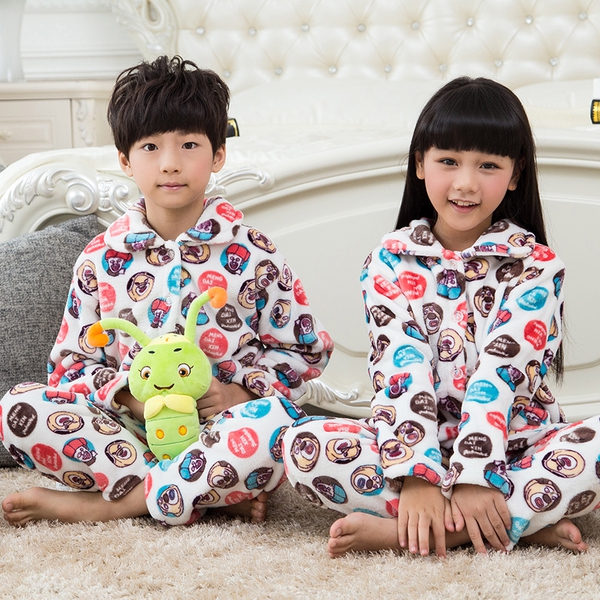 Детски есенно-зимни пижами за момчета и момичета - 17 модела