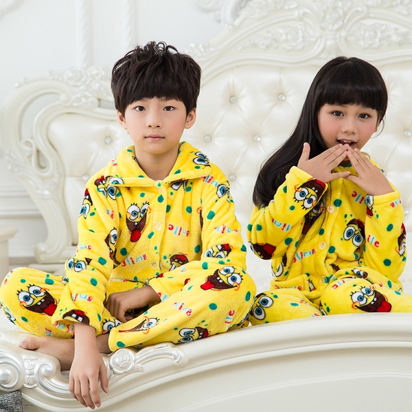 Детски есенно-зимни пижами за момчета и момичета - 17 модела