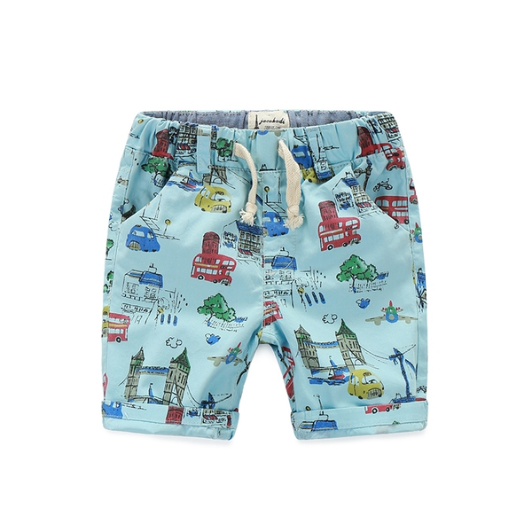 Детски плажни панталони за момчета - три модела - жълт, син. бял 