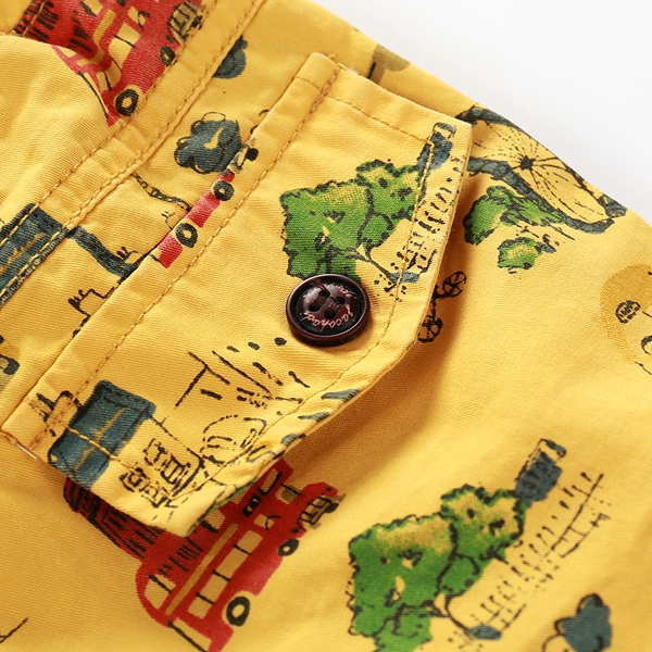 Детски плажни панталони за момчета - три модела - жълт, син. бял 