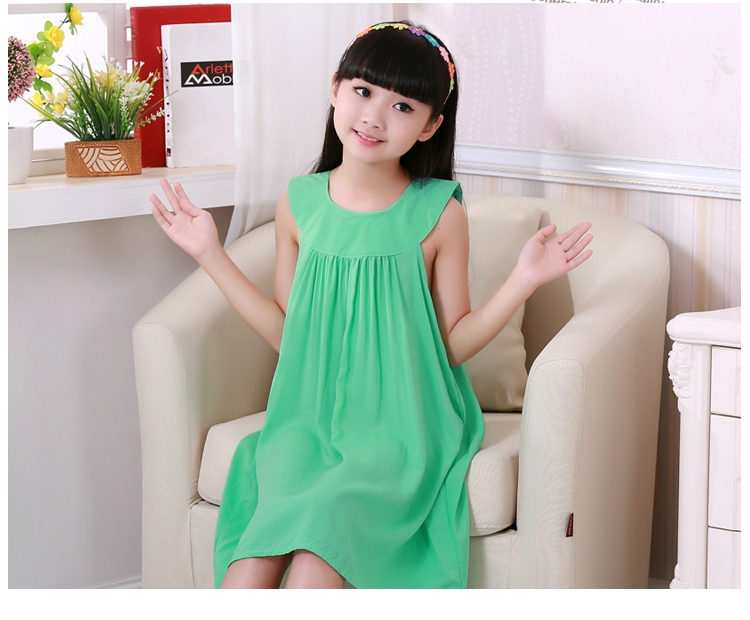 Детски летни нощници за момичета - в розов,зелен,жълт,оранжев и бял цвят