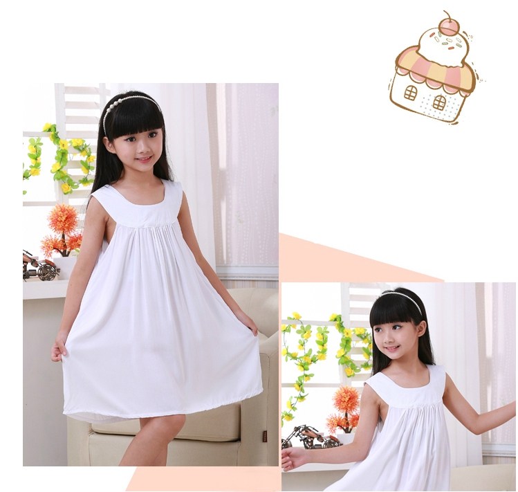 Детски летни нощници за момичета - в розов,зелен,жълт,оранжев и бял цвят