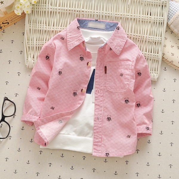 Παιδικά ανοιξιάτικα πουκάμισα σε ροζ και μπλε χρώματα - κορυφαία μοντέλα