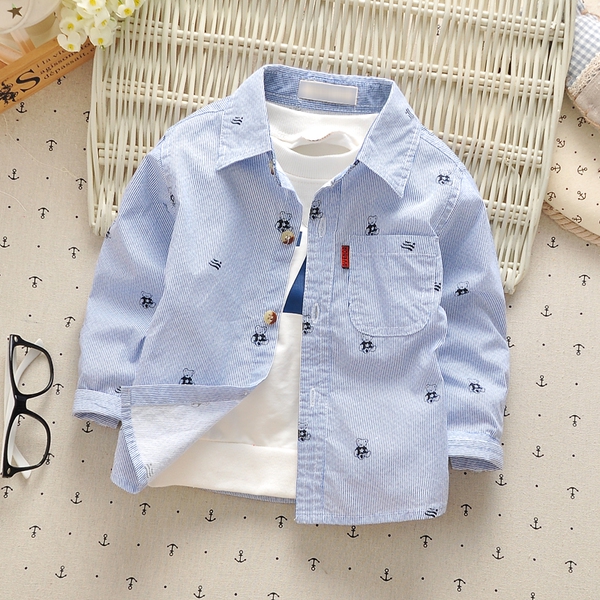 Παιδικά ανοιξιάτικα πουκάμισα σε ροζ και μπλε χρώματα - κορυφαία μοντέλα