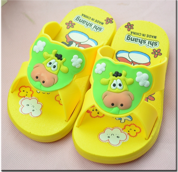 Детски летни чехли за момчета и момичета - в жълт,син и розов цвят