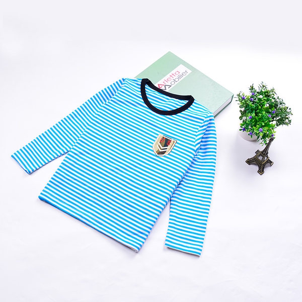 Детска тениска с дълъг ръкав за момчета - топ модели в син, лилав, жълт, червен - различни раирани и анимирани варианти