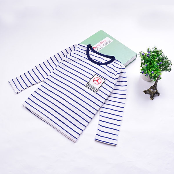 Детска тениска с дълъг ръкав за момчета - топ модели в син, лилав, жълт, червен - различни раирани и анимирани варианти