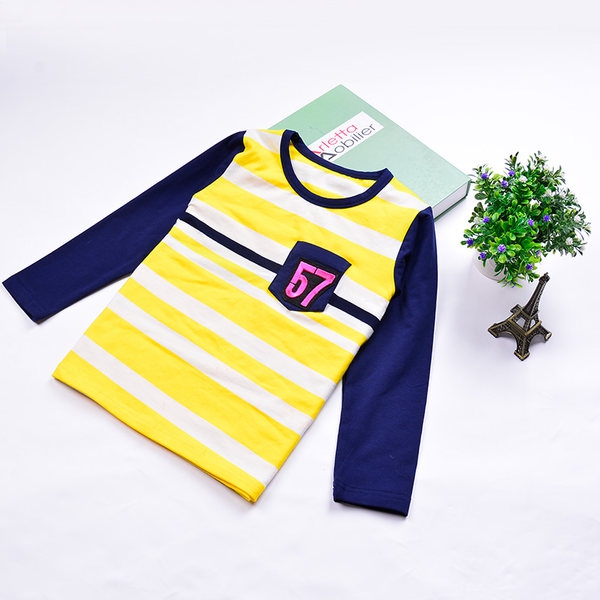 Детска тениска с дълъг ръкав за момчета - топ модели в син, лилав, жълт, червен - различни раирани и анимирани варианти