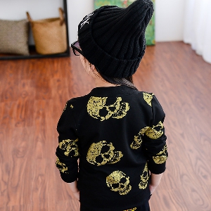 Παιδικό μαύρο μπουφάν με εικόνες για κορίτσια  για την  άνοιξη και το φθινόπωρο
