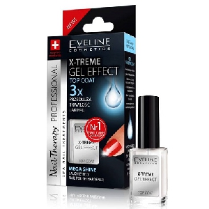 Топ лак Eveline E-treme Gel Effect, Nails Therapy, 12 мл