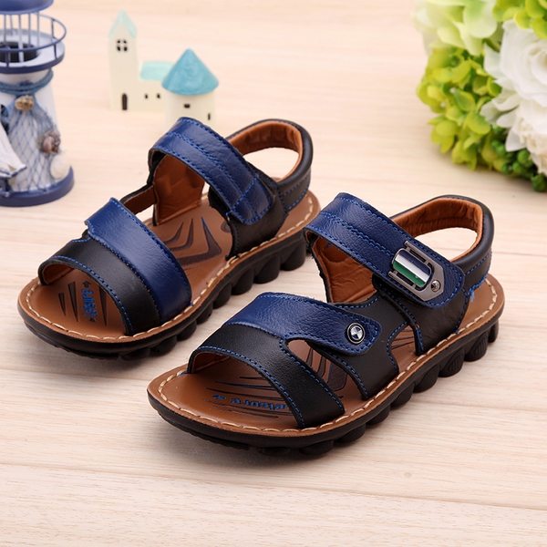 Детски летни сандали за момчета в кафяв,син и черен цвят - 3 модела