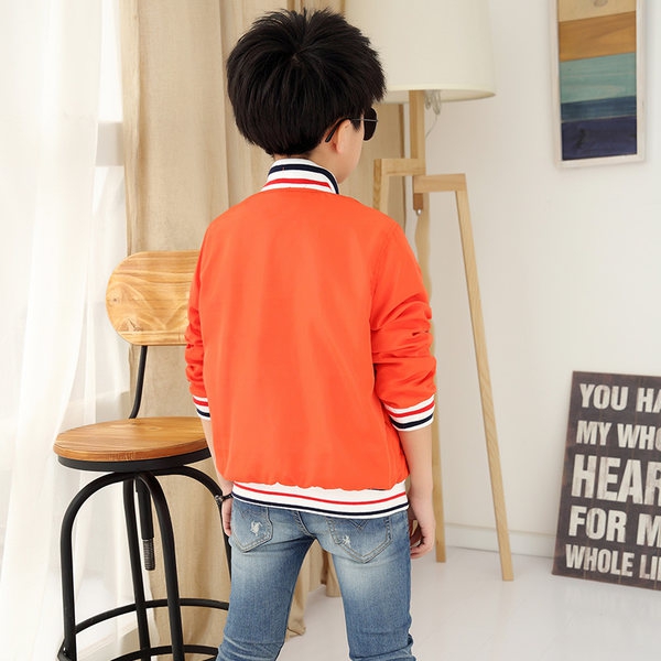 Παιδικά μπουφάν  για αγόρια σε τρία χρώματα - πορτοκαλί, πράσινο και μπλε