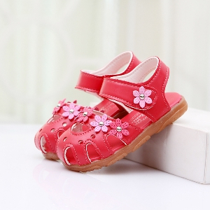 Детски сандали за момичета в розов,бял и червен цвят - 3 модела
