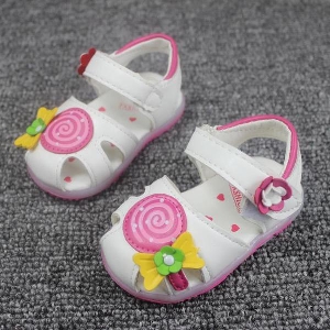 Γλυκό Παιδικά σανδάλια για κορίτσια σε ροζ, κόκκινο, λευκό και μοβ - 10 μοντέλα
