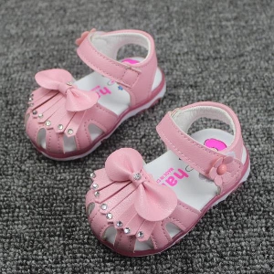 Сладки детски сандали за момичета в розов,червен,бял и лилав цвят - 10 модела