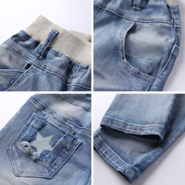 Ластични детски дънки за момичета - топ модел в няколко размера за сезон пролет, лято, есен и зима