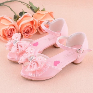Детски сандали с панделка за момичета: Жълти Розови Сини Бели