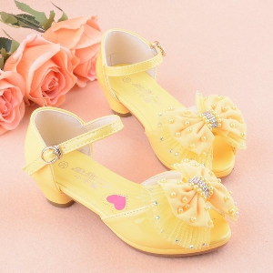 Детски сандали с панделка за момичета: Жълти Розови Сини Бели