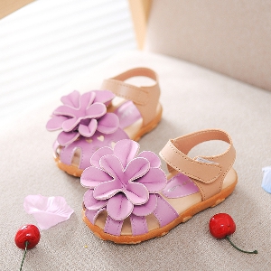 Детски сандали с  цвете за момичета