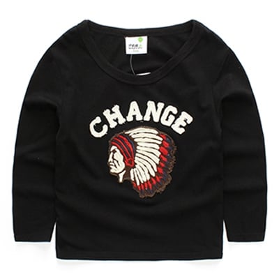 Μπλουζάκι με μακριά μανίκια για αγόρια σε μαύρο, κόκκινο, κίτρινο και  πορτοκαλί χρώμα με κινούμενα σχέδια - κορυφαία μοντέλα