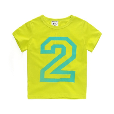 Детски летни тениски в три модела - жълт, черен и зелен с анимации