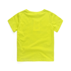Детски летни тениски в три модела - жълт, черен и зелен с анимации