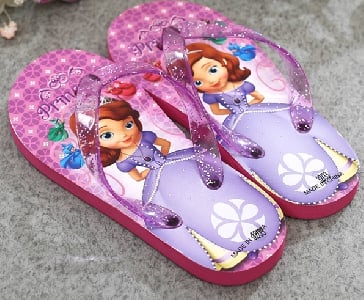 Το καλοκαίρι flip-flops με πριγκίπισσες της Disney και άλλα κινούμενα ηρωίδες - για τα κορίτσια