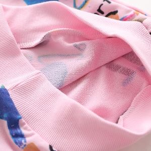 Детски цветни тениски - бяла и розова за момичета, с дълги ръкави