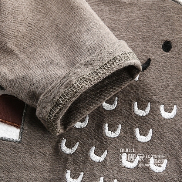 Детска памучна тениска с дълги ръкави за момчета   