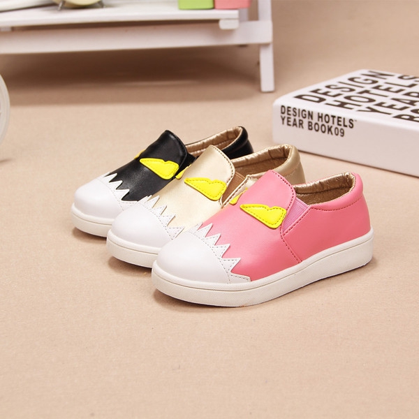 Детски ежедневни обувки в розово, златисто и черно