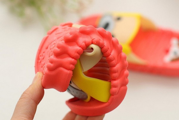 Детски чехлички с кученца в синьо червено и розово