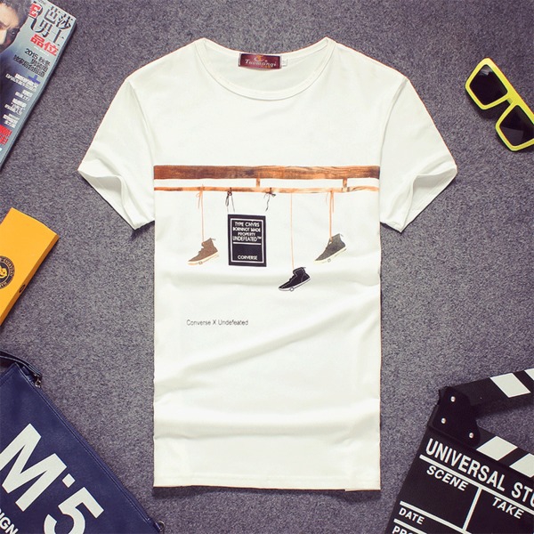 Мъжка тениска с къс ръкав за лятото и плаж - едноцветни и анимирани - стилни, модерни и газарски