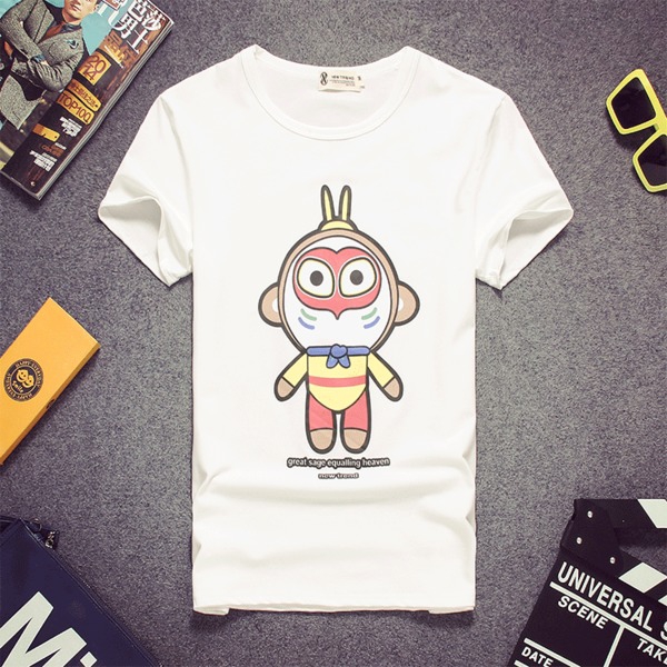 Мъжка тениска с къс ръкав за лятото и плаж - едноцветни и анимирани - стилни, модерни и газарски