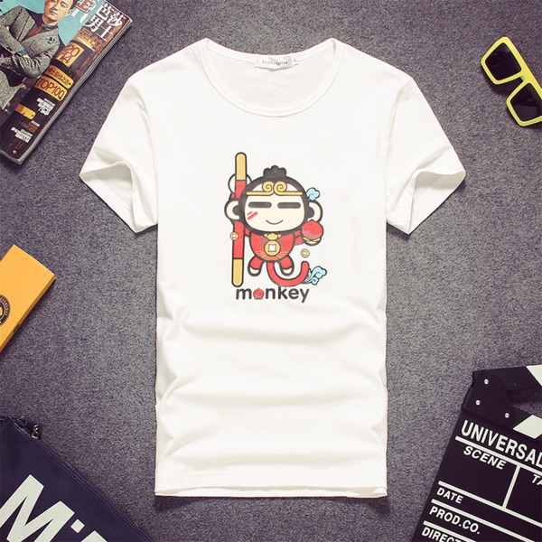 Мъжка тениска с къс ръкав за лятото и плаж - едноцветни и анимирани - стилни, модерни и газарски