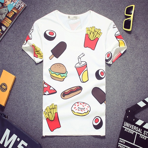 Мъжка тениска с къс ръкав за лятото и плаж - едноцветни и анимирани - стилни, модерни и газарски