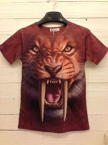 Мъжки тениски с къс ръкав - 3D - топ газарски модели с тигър, лъв, фараон и други невероятни модели