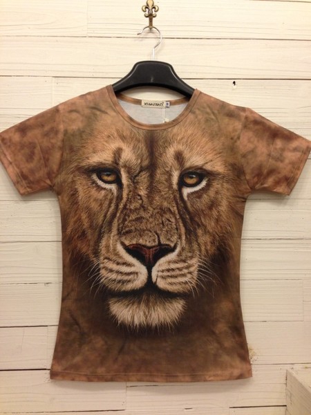 Мъжки тениски с къс ръкав - 3D - топ газарски модели с тигър, лъв, фараон и други невероятни модели