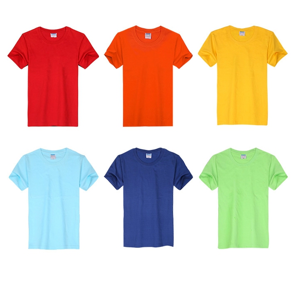 Цветни мъжки тениски с къс ръкав - червена, оранжева, зелена, черна, синя, жълта и бяла 