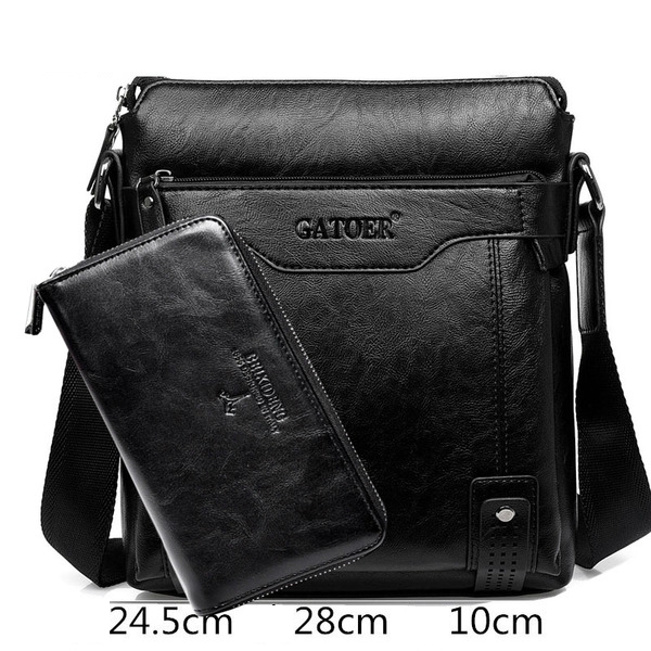 Модерни мъжки бизнес чанти с портмоне и без в син,кафяв и черен цвят - 16 модела